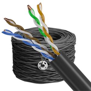 0.51mm CAT5E ngoài trời-utp BC/CCA/CCS LAN Cáp PE cách điện lá chắn PVC LSZH Áo khoác Internet cáp 100m 305m chiều dài của tổn thất thấp - Product Image 3