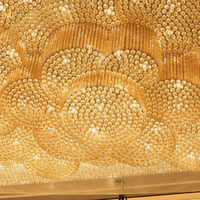 Pendentif en verre d'art de conception de fleur ovale de luxe décor non standard de plafond pour le lustre de restaurant d'hôtel de villa