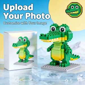 Ensemble <span class=keywords><strong>de</strong></span> blocs <span class=keywords><strong>de</strong></span> construction personnalisés en forme <span class=keywords><strong>de</strong></span> crocodile, micro-briques <span class=keywords><strong>de</strong></span> haute qualité, assemblage DIY, jouet éducatif, sûr pour les enfants, design personnalisé - Product Image 1