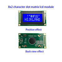 Module d'écran LCD matriciel à points 8x2 caractères 16 broches