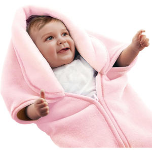 Saco de dormir infantil de felpa suave para <span class=keywords><strong>cuna</strong></span>, cochecito de viaje, toalla de envoltura para bebés de 0 a 10 meses, manta para bebé recién nacido de 35 pulgadas - Product Image 5