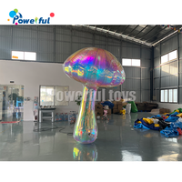 Modèle de miroir champignon coloré gonflable réfléchissant Décoration de ballon miroir gonflable laser brillant