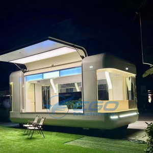 Mobile Electric Drive Stainless Steel Food Cart Commercial Catering Ice <b>Cream</b> Pizza Snack Fast Food - Product Image 1