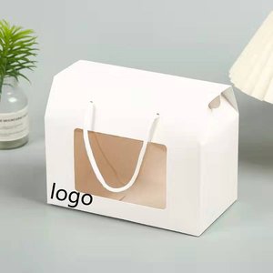 Tùy chỉnh thiết kế và logo Quà Tặng Cookie hộp phân hủy sinh học xem qua dây giấy kraft với cửa sổ - Product Image 1