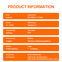 Vente en gros A363 Version 2.1 8K moniteur d'ordinateur TV et projecteur câble de données 1M 2M 3M 5M 10M Ultra HDTV mâle