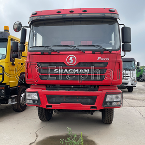 Shacman F3000 8X4 roda 12 420hp, truk sampah merah kiri 40 Ton untuk dijual - Product Image 2