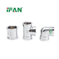IFAN Produsen 1/2" 3/4'' 304 Stainless Steel 90 Elbow Pipe Fittings Standar ISO CE Fitting Pipa untuk Pipa Air