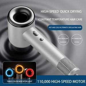 Nuevo Secador de Pelo de Alta Velocidad para el Hogar con Iones Negativos, Luz Indicadora de Tres Colores, Alta Potencia, Secado Rápido, Sin Aspas, Multifunción - Product Image 4