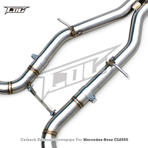 ระบบท่อไอเสียแบบตรงรุ่น สำหรับ Mercedes-Benz CLS550 W218 M278 4.7L V8 ปี 2010-2016 ท่อลงตรงแบบ Valvetronic พร้อมแคทแบ็กและหม้อพักเสียง - Product Image 3
