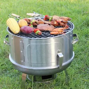 Atacado grande forno torrador-Qibu bg11 torneira de carvão barata e smoker, multifuncional, grelhas de churrasco para cozinhar ao ar livre