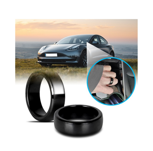 Ceramics Smart Ring Accessories for Tesla Model 3 Y Replace Car Key Card Key Fob Made With Original Chips Waterproof