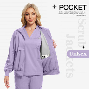 Conjuntos de Uniformes Quirúrgicos para Enfermeros/as, de Tela Dobby con Spandex, Detección de Agujas, Fusión sin Costuras, Multicolor - Product Image 2