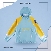 Coupe-Vent Personnalisé Sportif Type Trench Décontracté Demi-Zip à Capuche Survêtement de Football Imprimé Résistant au Vent et Imperméable pour Hommes et Femmes Standard
