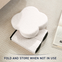 Pouf de rangement moderne pliable en bouclette blanche pour la maison, cube-rectangulaire, repose-pieds, organisateur de jouets, fausse fourrure de peluche, salon, chambre à coucher, dortoir