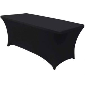 360 Show Custom Print logo Rectangle Black Polyester Tablecloths Party Banquet Wedding Stretch Spandex <b>Table</b> Clot - Product Image 6