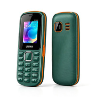 Téléphone portable UNIWA E1808 GSM triple SIM avec clavier T9, écran 1,77 pouces, lampe torche et radio sans fil