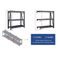 Étagère métallique robuste à 3 niveaux, étagère de rangement pour garage, étagères utilitaires en acier réglables pour entrepôt, cuisine, organisation