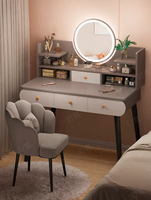 Coiffeuse avec structure en bois massif, style moderne pour chambre à coucher, nouveau style simple 2026, luxe léger, sensation haut de gamme, chambre principale