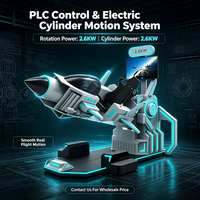 Simulateur de vol VR 9D à haute rentabilité, plateforme de réalité virtuelle à rotation 360 degrés, machine de vol d'arcade pour centre commercial