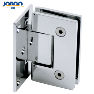 Joboo ZB702 Stain Nickel Solid Brass <strong>Wall</strong> Mount Straight Series Framed Pivot Hinge <strong>Shower</strong> Enclosure With Offset Back <strong>Plate</strong> - Product Image 3