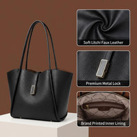 Sac à main en cuir PU pour femmes, grande capacité, imperméable, sac à main de luxe, sac à main épaule, sac à main sous le bras pour femmes, vente en gros