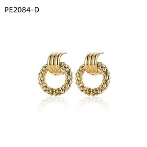Amy Amy Fashion <b>Hoop</b> Earrings <b>Silver</b> Plated Geometric Design For Women Party Jewelry PE2084 - Product Image 2