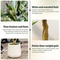 Arbre Bonsaï d'olivier artificiel, feuilles en plastique réalistes, tronc en résine, écologique, de haute qualité, pour intérieur/bureau, arbustes, herbe