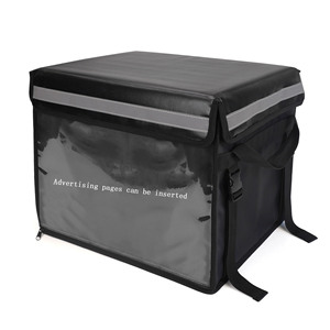Wholesale Waterproof Insulated Food Delivery Boxes for Riders, Car-Mounted Delivery Bags with Insertable Advertising Pages - Product Image 6