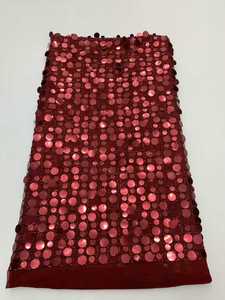 Robe de soirée style évolution pour femme avec <span class=keywords><strong>tissu</strong></span> <span class=keywords><strong>en</strong></span> maille ajourée brodée à sequins, tricoté chaîne extensible, 100 % polyester - Product Image 1