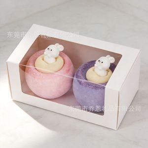 Boule de bain effervescente au design personnalisé de lapin, 90g, parfum lavande, pour le soin du corps des enfants - Product Image 4