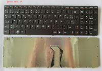 Keyboard Laptop Pengganti untuk LENOVO G570 G575 G770 G780 Z560 Z565 Rus Keyboard Notebook Bingkai Hitam