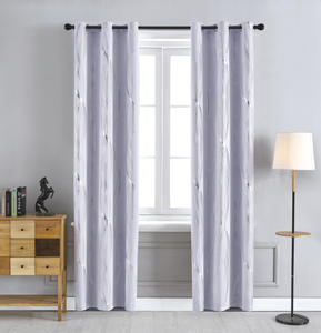 <span class=keywords><strong>Cortinas</strong></span> opacas de diseño geométrico de línea impresa plateada de <span class=keywords><strong>Amazon</strong></span> acabadas de fábrica al por mayor <span class=keywords><strong>para</strong></span> <span class=keywords><strong>sala</strong></span> de estar - Product Image 4