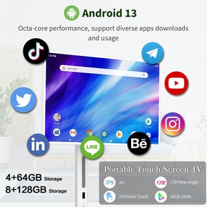 Televisor Portátil Inteligente Enrollable Inalámbrico de 32 Pulgadas 1920*1080P con Pantalla Táctil sobre Ruedas con Sistema Operativo Android 13 y Batería de 4 Horas para Uso Comercial - Product Image 2