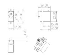 Vente en gros de micro-servo numérique à engrenages métalliques 13,5 g TS90MD 4,8-6 V OEM pour voitures RC, bateaux, hélicoptères, robots, modèles, pièces de moteur pour loisirs