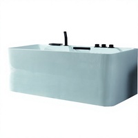Baignoire autoportante rectangulaire moderne en acrylique, baignoire de luxe pour la maison, écologique, OEM ODM