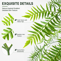 Plante artificielle de fougère verte en pot, toucher réel, fausse plante suspendue pour décoration murale, arrangement pour la maison, le bureau ou le jardin