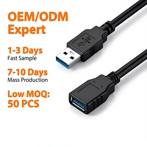 สายต่อขยาย USB 3.0 ความเร็วสูง 5Gbps แบบตัวผู้ต่อตัวเมีย ผู้เชี่ยวชาญด้าน OEM/ODM สำหรับเวิร์กสเตชันระดับมืออาชีพและระบบองค์กร - Product Image 1