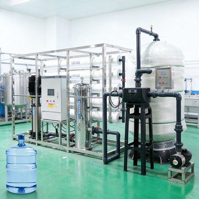 10 TPH RO with Pre-treatment System: Quartz Sand & Activated Carbon Blend, Precision, 8040 RO, CE