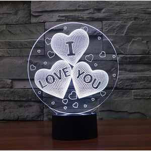 <span class=keywords><strong>New</strong></span> Light Led <span class=keywords><strong>Notte</strong></span> di san valentino regali di <span class=keywords><strong>giorno</strong></span> di colore variabile Ti Amo 3d Ha Condotto La Luce di <span class=keywords><strong>Notte</strong></span> - Product Image 4