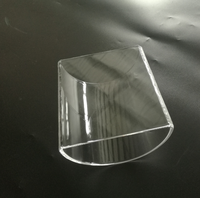 Plaque de quartz transparente incurvée de haute pureté sur mesure, feuille de verre de silice fondue