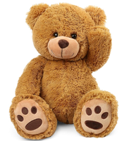 Peluche personnalisée en tissu épais, avec yeux et pieds brodés, en matière super douce, ours en peluche animal en tissu.