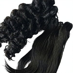 Lots de Cheveux Humains Vierges Non Traités, Cuticules Alignées, Fermeture en Dentelle Russe, Double Trame Faite à la Machine, 100% Cheveux Bruts Ondulés, Dropshipping, Blanchissables - Product Image 1