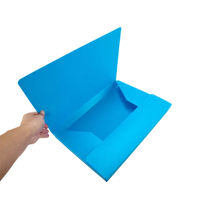 קובץ תיבת PP פלסטיק חומר FC נייר גודל עיצוב a4 תיבת קובץ גודל תיקיית מארגן מסמך תיבת מקרה עם אלסטי כבל חותם