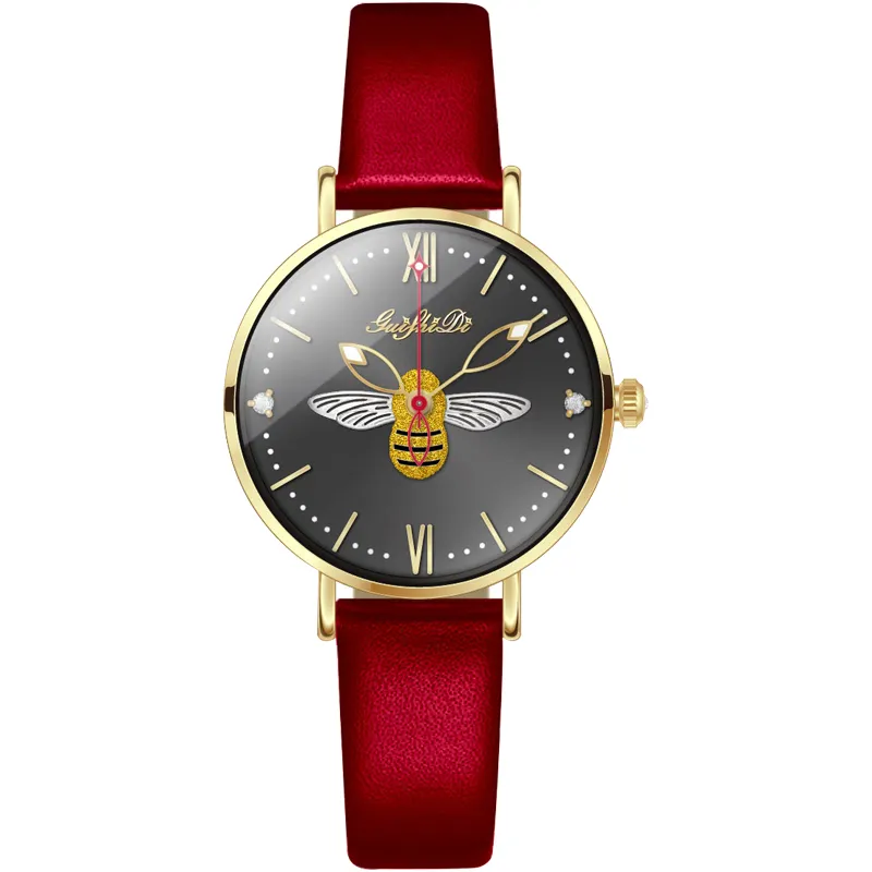 GUISHIDI Thin Dress Casual Ladies Wrist Watches Simple Classic Small Women Watch Waterproof Quartz Saat