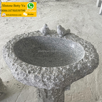 Nouveau bain d'oiseaux en pierre naturelle de jardin Offre Spéciale populaire et extérieur en hiver-Bains d'oiseaux chauffés à vendre