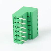 Borniers de circuit imprimé enfichables RS 15EDG-3.81 PA66 Vert 300V 8A 2-24 pôles à broches droites et coudées