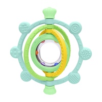 Jouet de confort éducatif pliable en silicone de qualité alimentaire, hochet à agripper, hochet à mâcher pour bébés de 0 à 24 mois