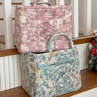 Panier de rangement matelassé personnalisé en coton, grande capacité, tendance transfrontalière, pour linge, maquillage et articles divers