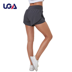 Short de sport de course à pied pour filles short double couche de taille haute de qualité supérieure à prix abordable et aux couleurs personnalisées - Product Image 1