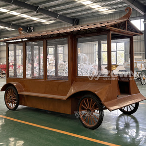 Chariot alimentaire décoratif rétro antique, adapté aux parcs et aux attractions touristiques, kiosque mobile - Product Image 6